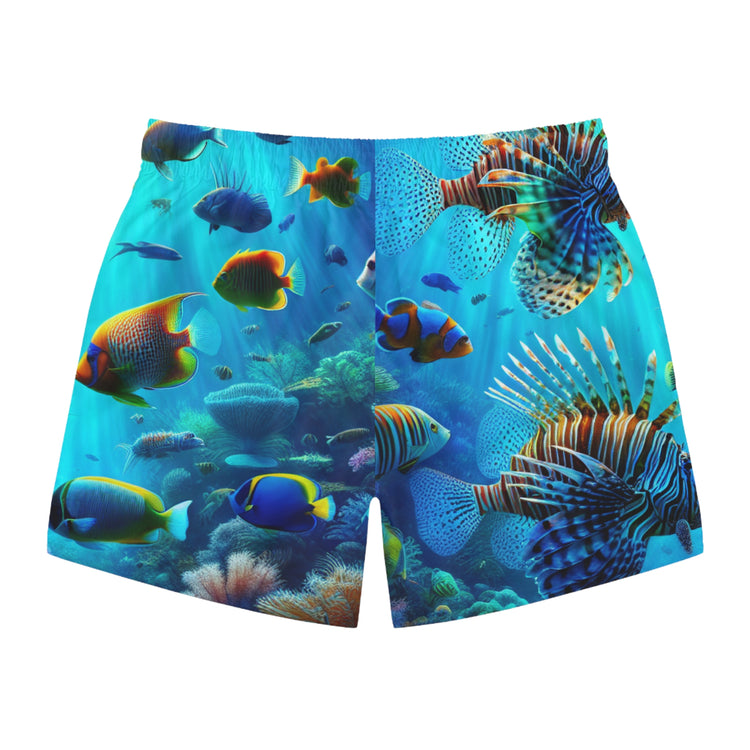 Fish Print Swim Trunks