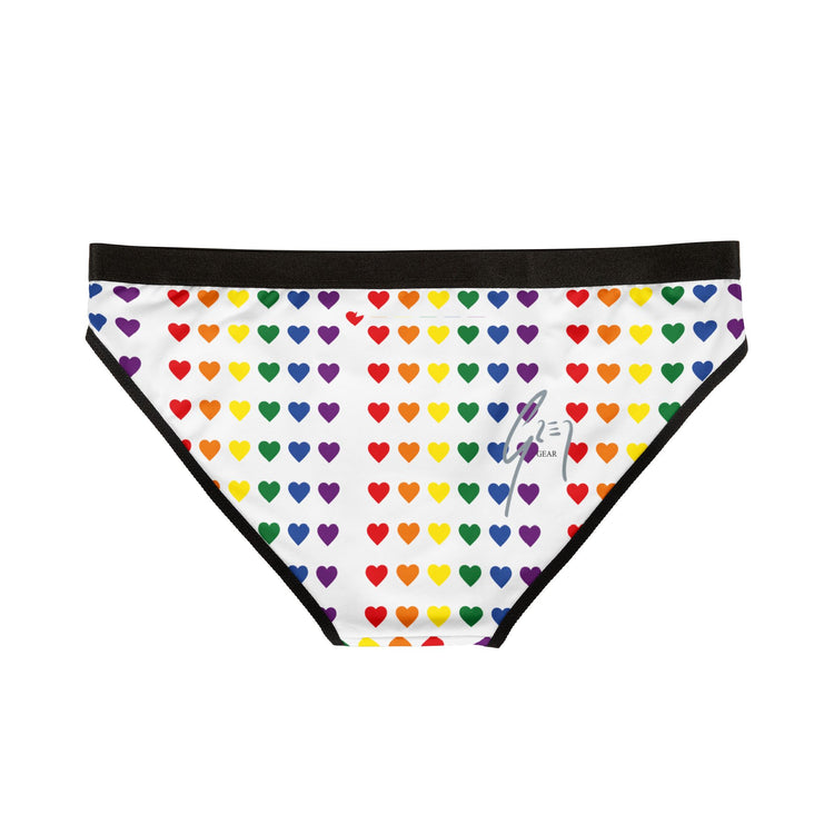 Colorful Heart Print Women's Underwear Set, AOP Lingerie, Cute Intimates, Valentine’s Gift, Rainbow Panties, Summer Collection