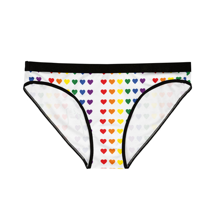 Colorful Heart Print Women's Underwear Set, AOP Lingerie, Cute Intimates, Valentine’s Gift, Rainbow Panties, Summer Collection