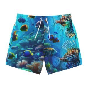 Fish Print Swim Trunks