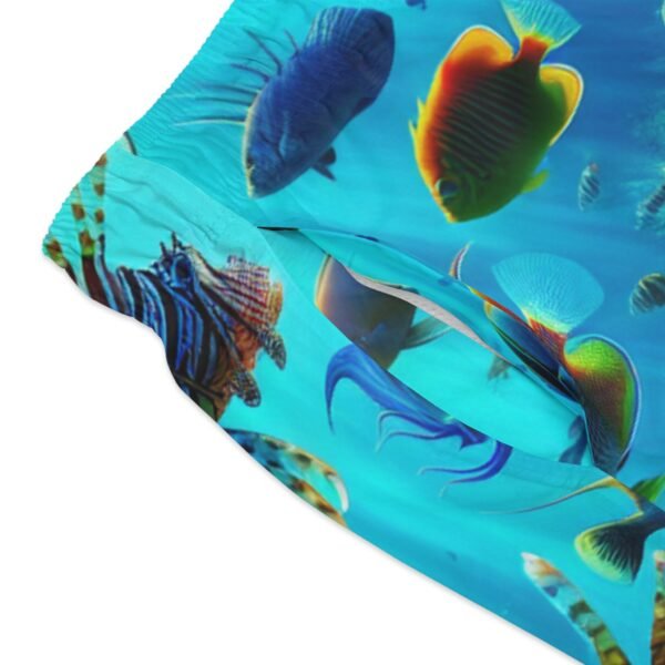 Fish Print Swim Trunks - Image 6